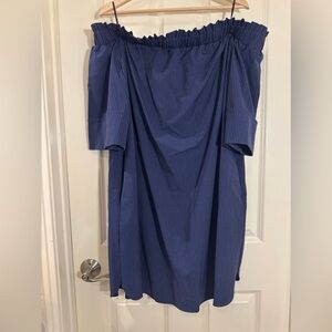 RACHEL Rachel Roy Navy Pinstripe dress with pockets and 3/4 sleeves. Size 2x